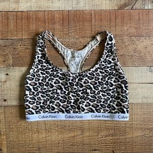 Calvin Klein Cheetah Bralette Racerback M